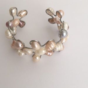 Vintage Silver and pearl bracelet